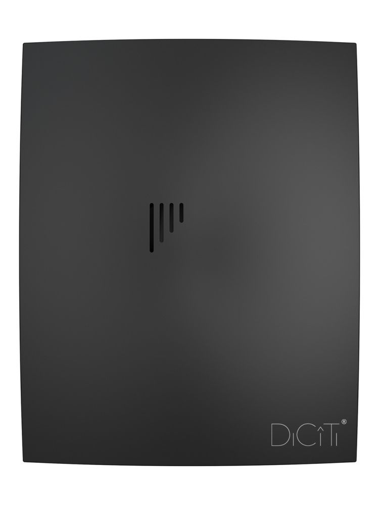  Вентилятор накладной BREEZE D125 обр.клапан Matt black DICITI 