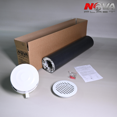 Приточный клапан NovaProf 600 мм с пластиковой решеткой ASA