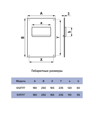 Площадка торцевая ПТГ фланец 110х55 горизонтальная 180х250 пластик ERA