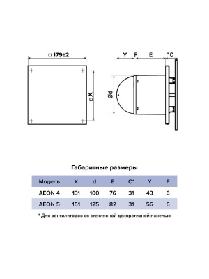 Панель AEON D100/125 179х179 стекло глянцевое Sand песочное DICITI