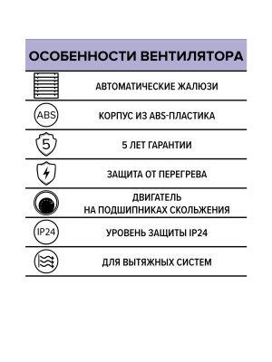 Вентилятор накладной EURO D150 авт.жалюзи ERA