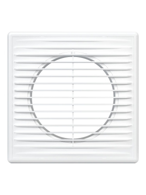 Решетка вентиляционная ПФ фланец D100 разъемная 150x150 пластик ERA